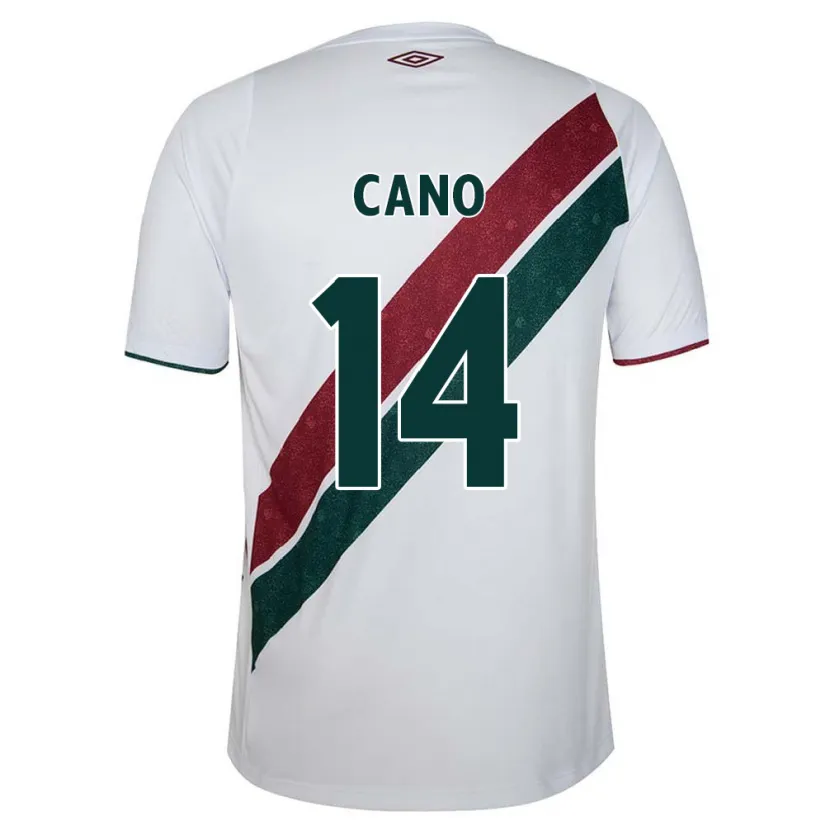 Danxen Men Germán Cano #14 White Green Maroon Away Jersey 2024/25 T-Shirt