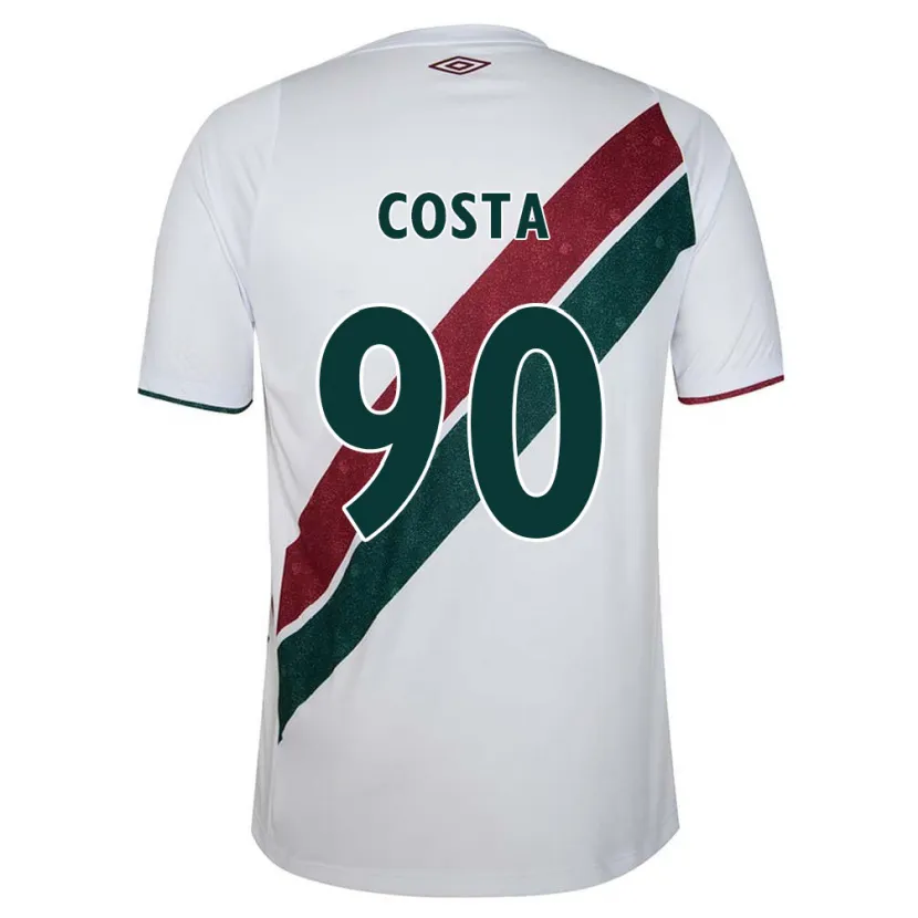 Danxen Men Douglas Costa #90 White Green Maroon Away Jersey 2024/25 T-Shirt