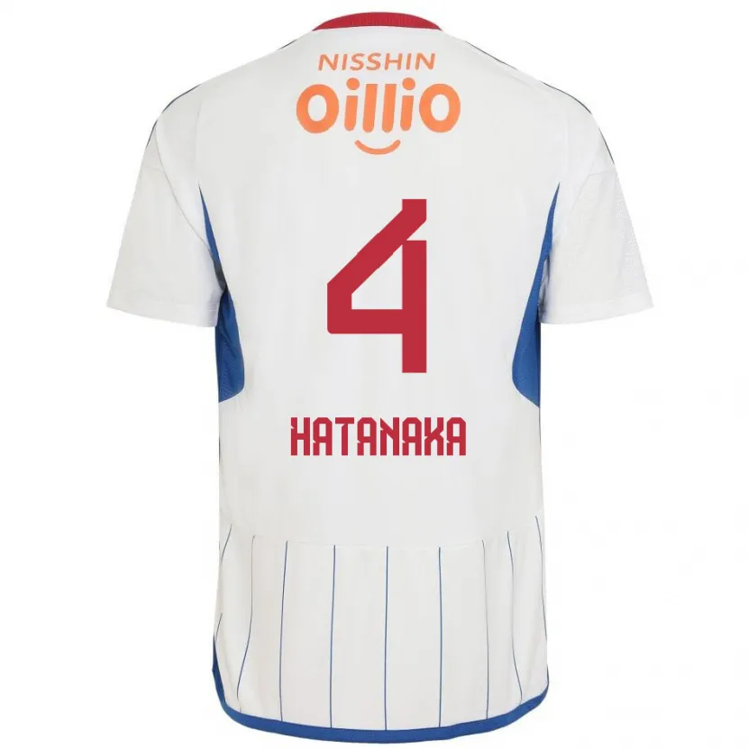 Danxen Men Shinnosuke Hatanaka #4 White Blue Red Away Jersey 2024/25 T-Shirt