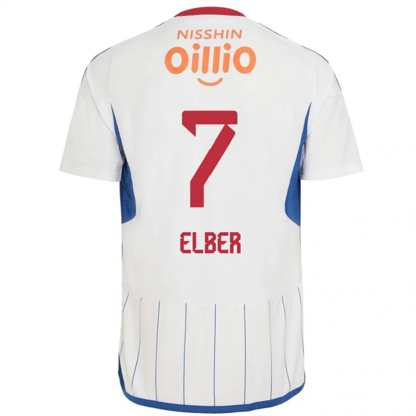 Danxen Men Élber #7 White Blue Red Away Jersey 2024/25 T-Shirt