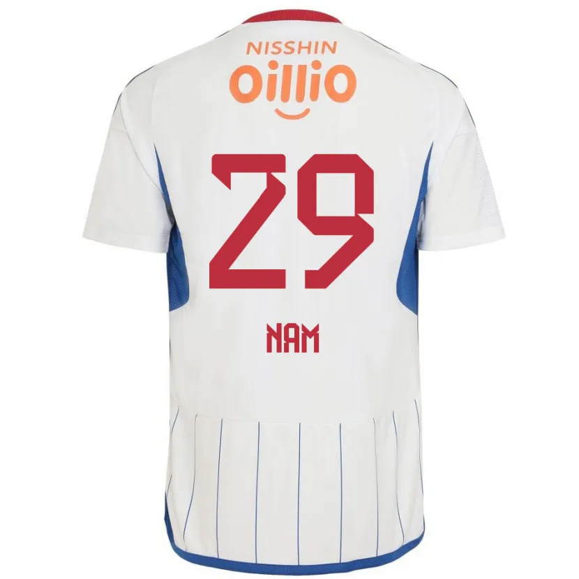 Danxen Men Tae-Hee Nam #29 White Blue Red Away Jersey 2024/25 T-Shirt