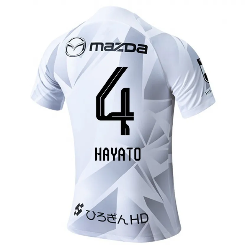 Danxen Men Hayato Araki #4 White Grey Black Away Jersey 2024/25 T-Shirt