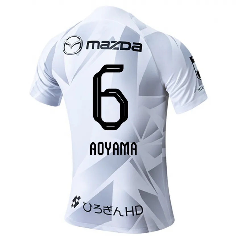 Danxen Men Toshihiro Aoyama #6 White Grey Black Away Jersey 2024/25 T-Shirt