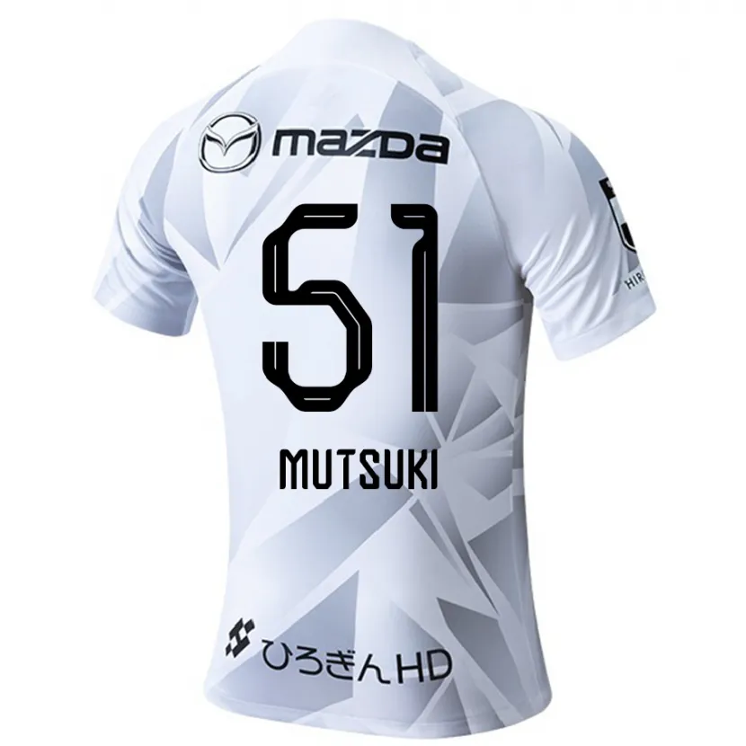 Danxen Men Mutsuki Kato #51 White Grey Black Away Jersey 2024/25 T-Shirt