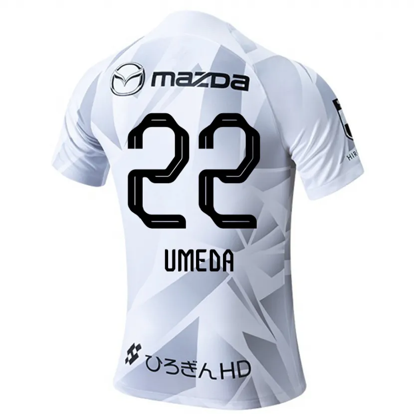 Danxen Men Taiga Umeda #22 White Grey Black Away Jersey 2024/25 T-Shirt