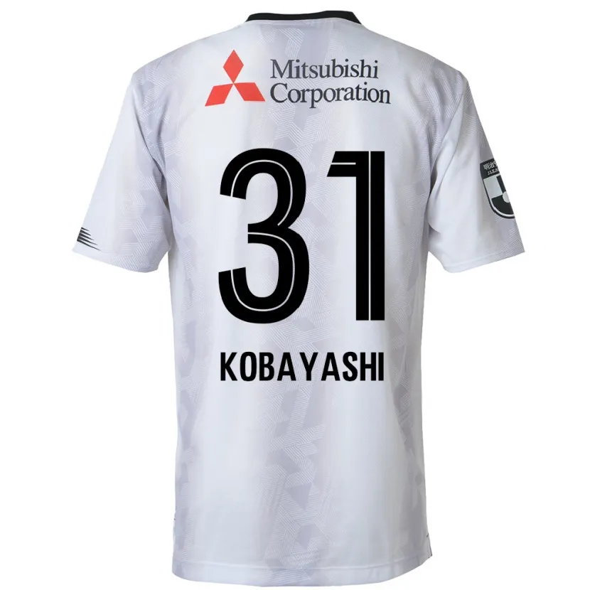 Danxen Men Masataka Kobayashi #31 White Black Away Jersey 2024/25 T-Shirt