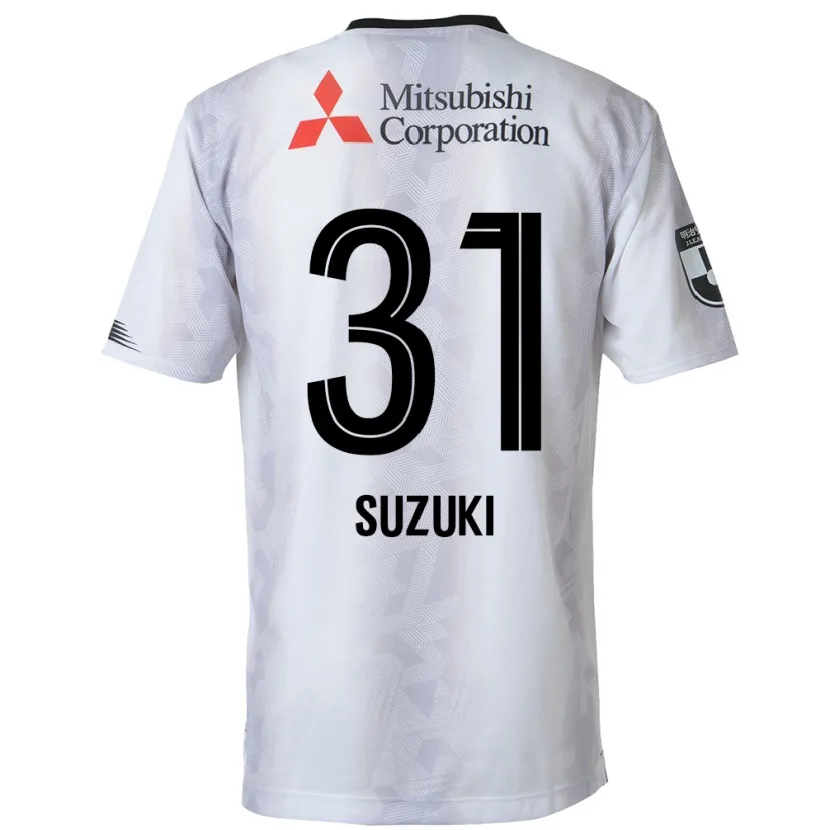 Danxen Men Kaede Suzuki #31 White Black Away Jersey 2024/25 T-Shirt