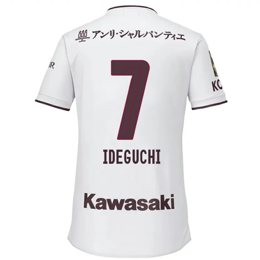 Danxen Men Yosuke Ideguchi #7 White Red Away Jersey 2024/25 T-Shirt