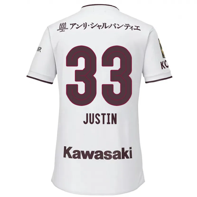 Danxen Men Justin Homma #33 White Red Away Jersey 2024/25 T-Shirt