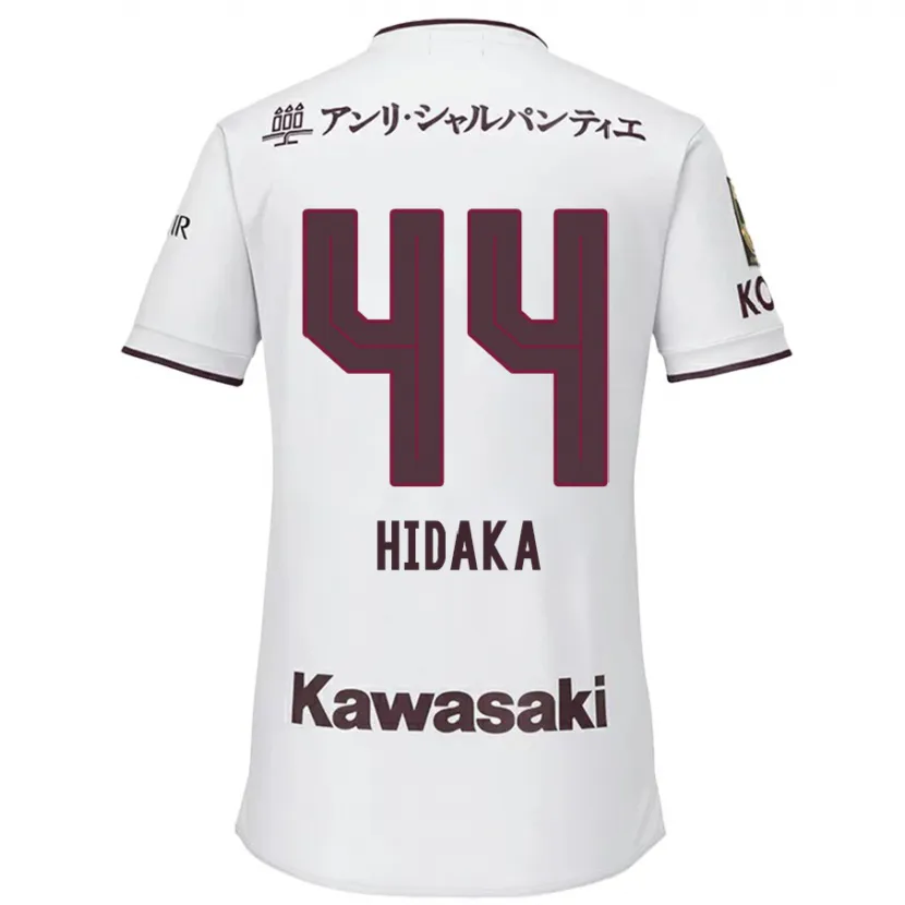 Danxen Men Mitsuki Hidaka #44 White Red Away Jersey 2024/25 T-Shirt