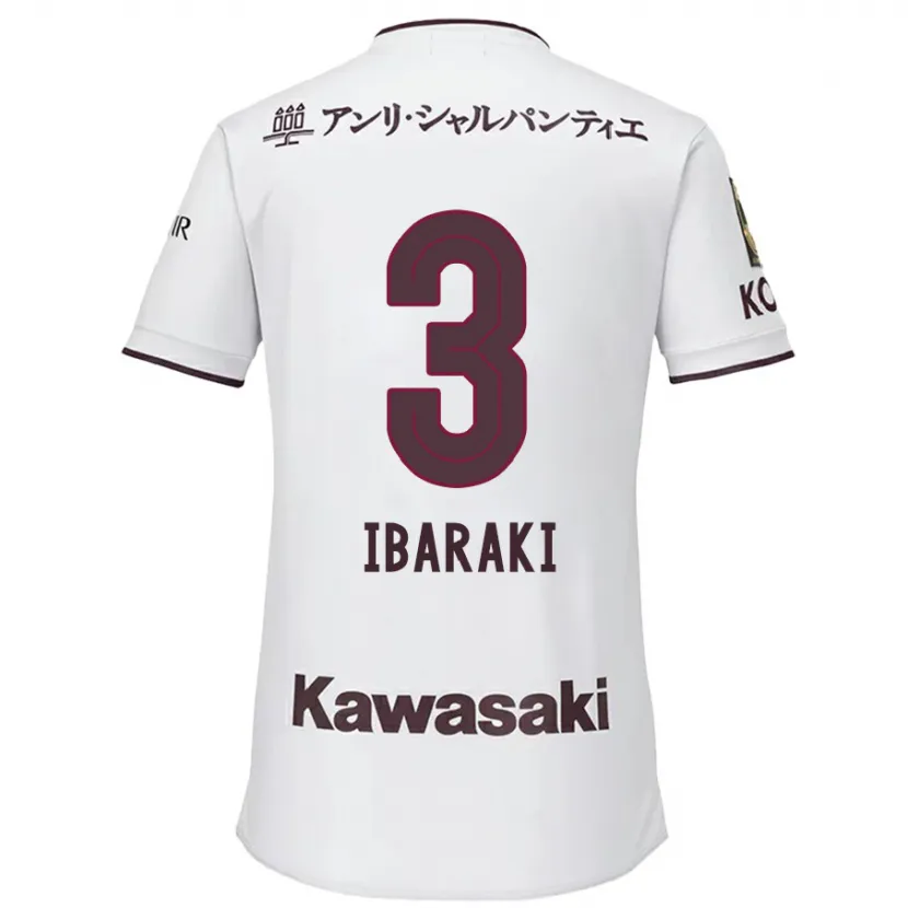 Danxen Men Riku Ibaraki #3 White Red Away Jersey 2024/25 T-Shirt