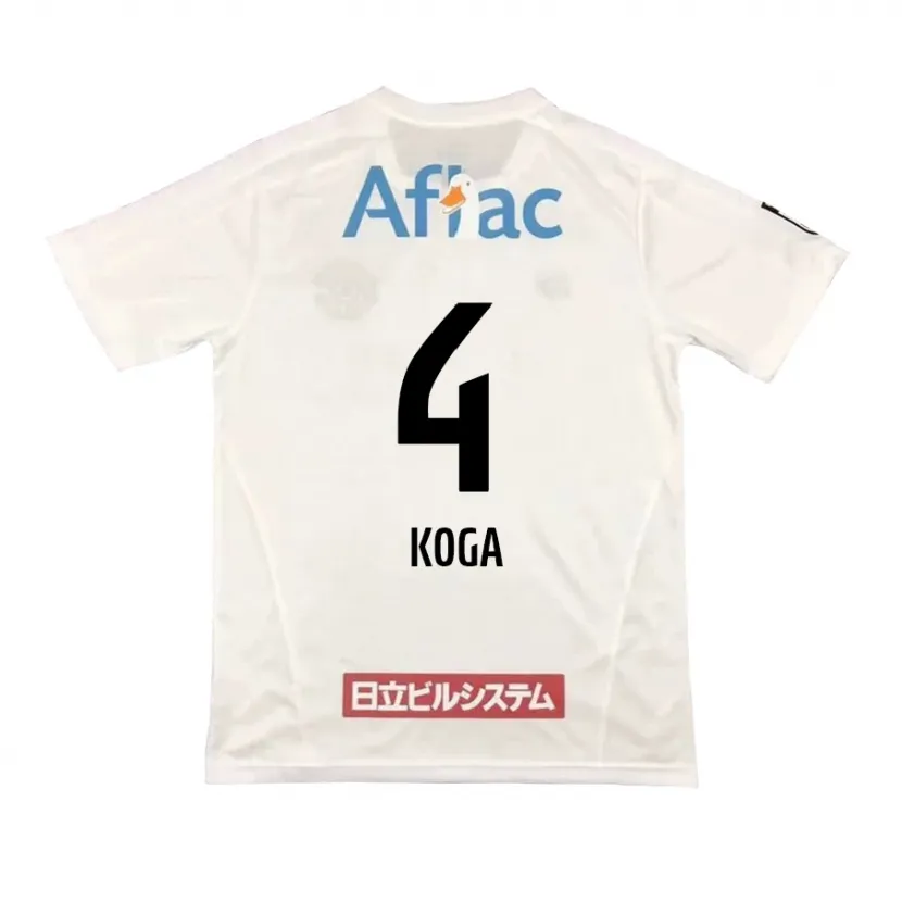 Danxen Men Taiyo Koga #4 White Black Away Jersey 2024/25 T-Shirt