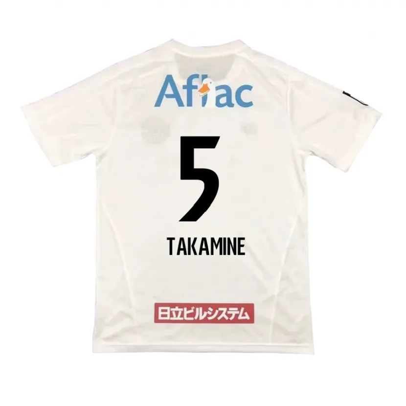 Danxen Men Tomoki Takamine #5 White Black Away Jersey 2024/25 T-Shirt