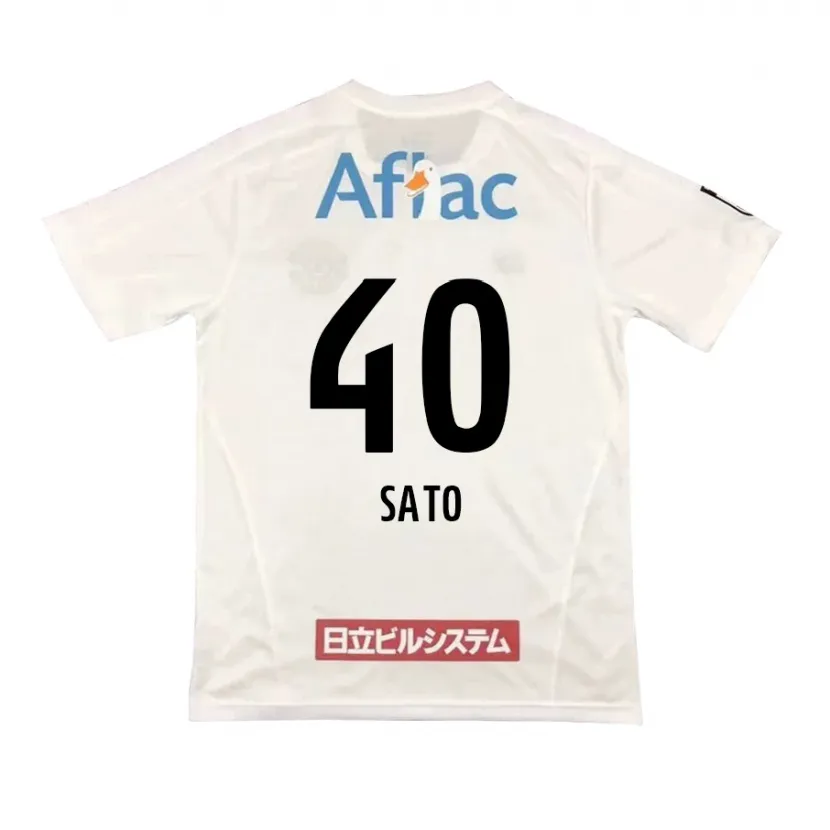 Danxen Men Raku Sato #40 White Black Away Jersey 2024/25 T-Shirt