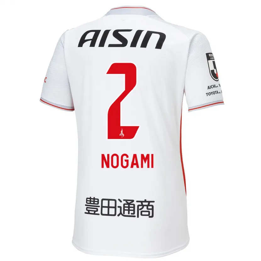 Danxen Men Yuki Nogami #2 White Yellow Red Away Jersey 2024/25 T-Shirt