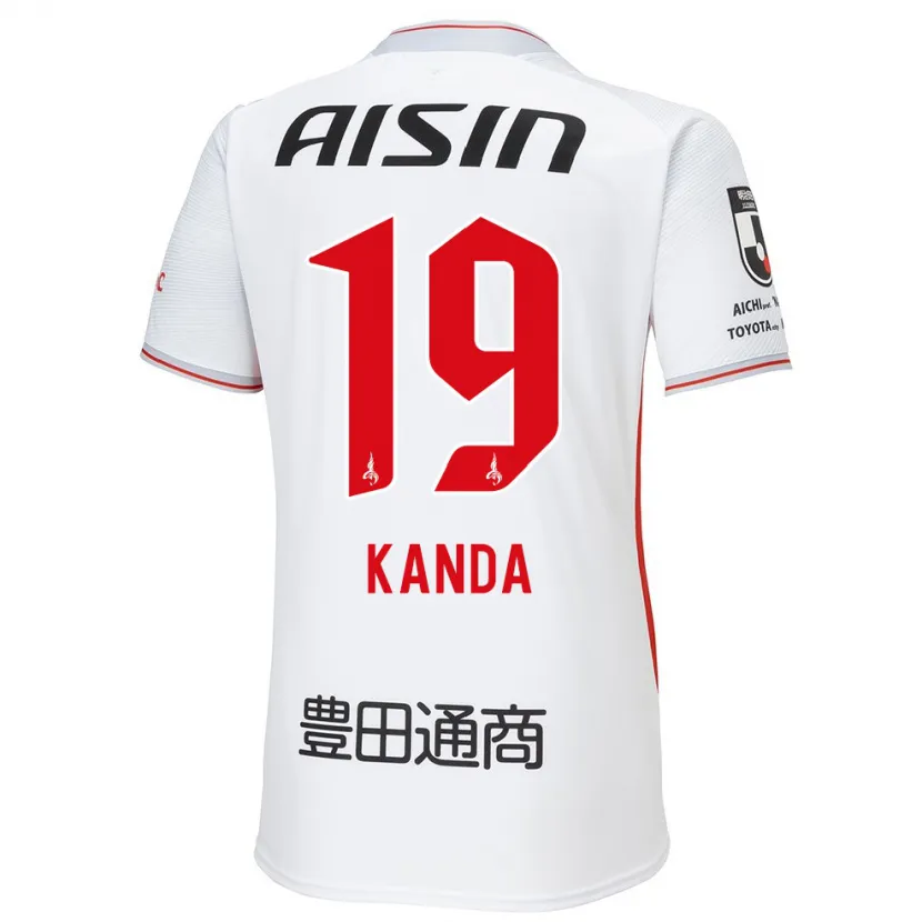 Danxen Men Ryu Kanda #19 White Yellow Red Away Jersey 2024/25 T-Shirt