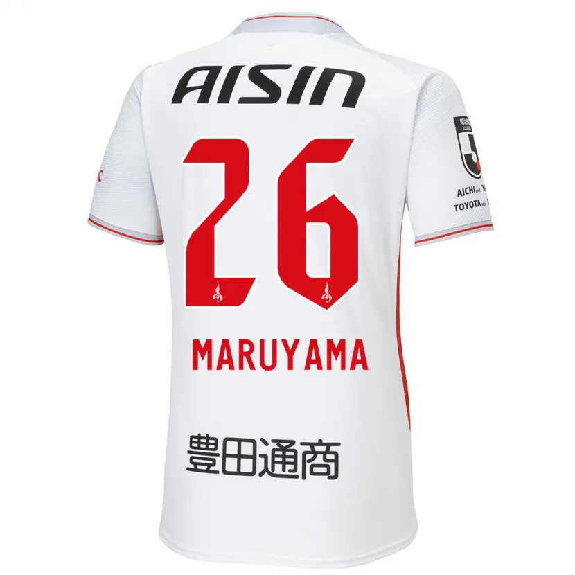 Danxen Men Serato Maruyama #26 White Yellow Red Away Jersey 2024/25 T-Shirt