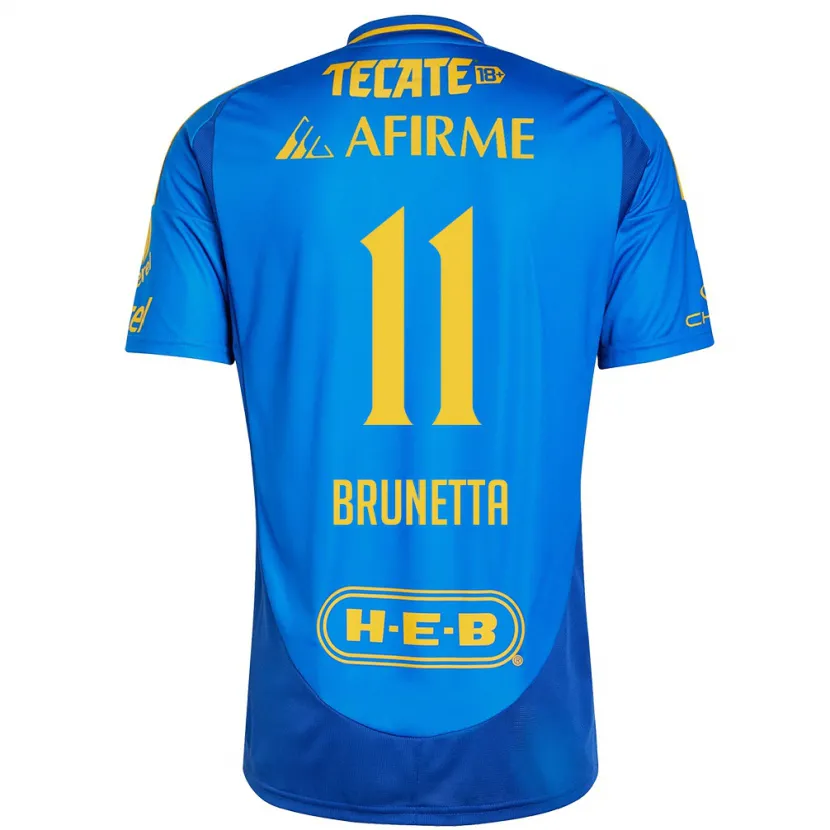 Danxen Men Juan Brunetta #11 Blue Yellow Away Jersey 2024/25 T-Shirt