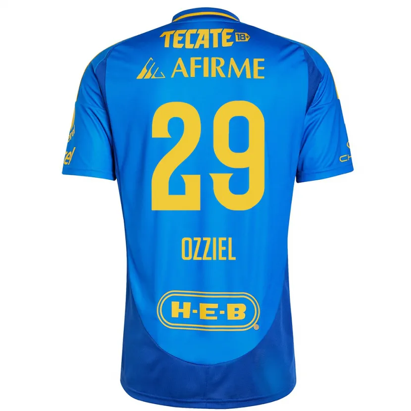 Danxen Men Ozziel Herrera #29 Blue Yellow Away Jersey 2024/25 T-Shirt