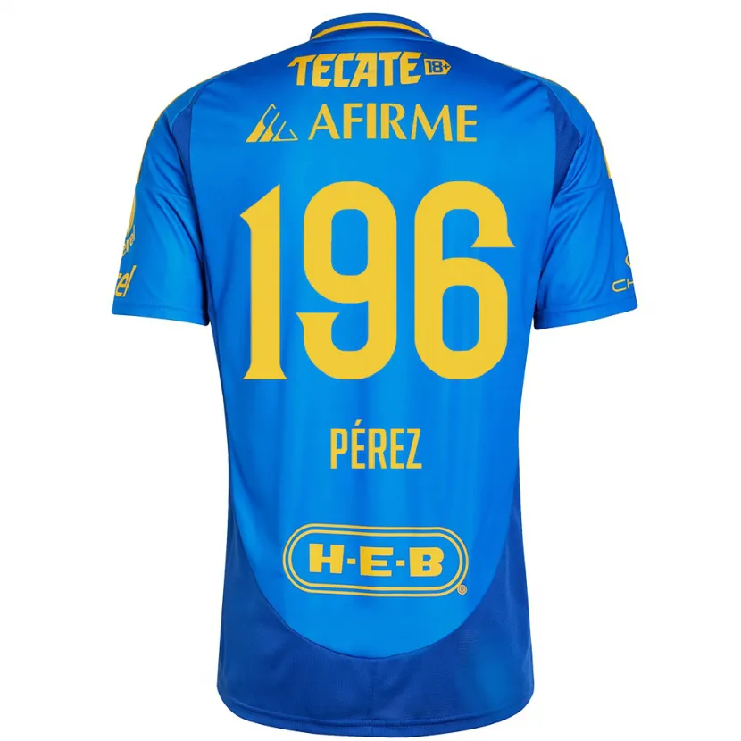 Danxen Men Axel Pérez #196 Blue Yellow Away Jersey 2024/25 T-Shirt