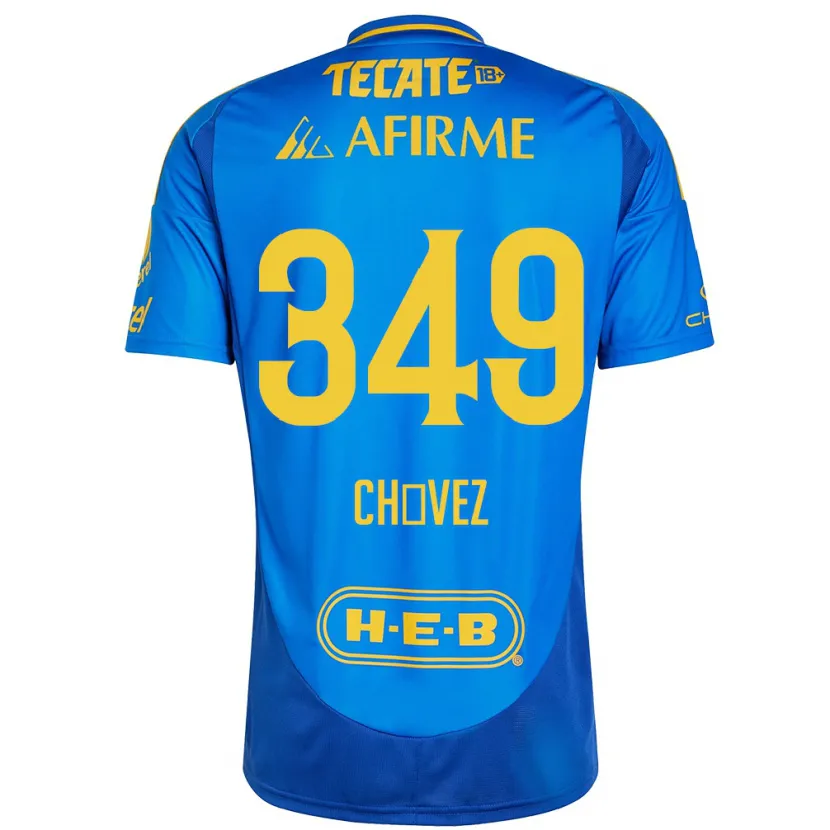 Danxen Men Jorge Chávez #349 Blue Yellow Away Jersey 2024/25 T-Shirt