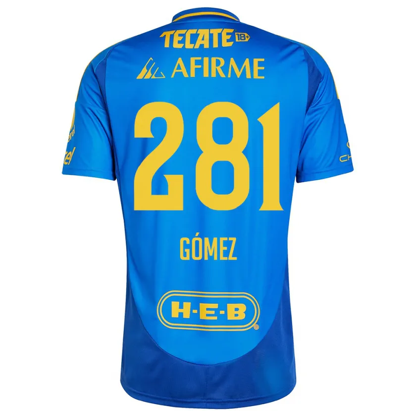 Danxen Men Luis Gómez #281 Blue Yellow Away Jersey 2024/25 T-Shirt