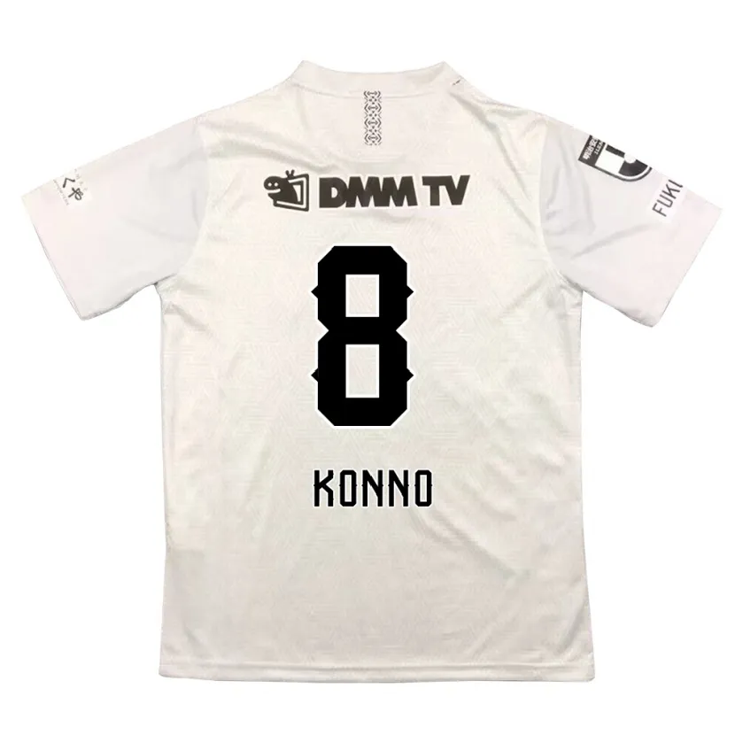 Danxen Men Kazuya Konno #8 Gray Black Away Jersey 2024/25 T-Shirt