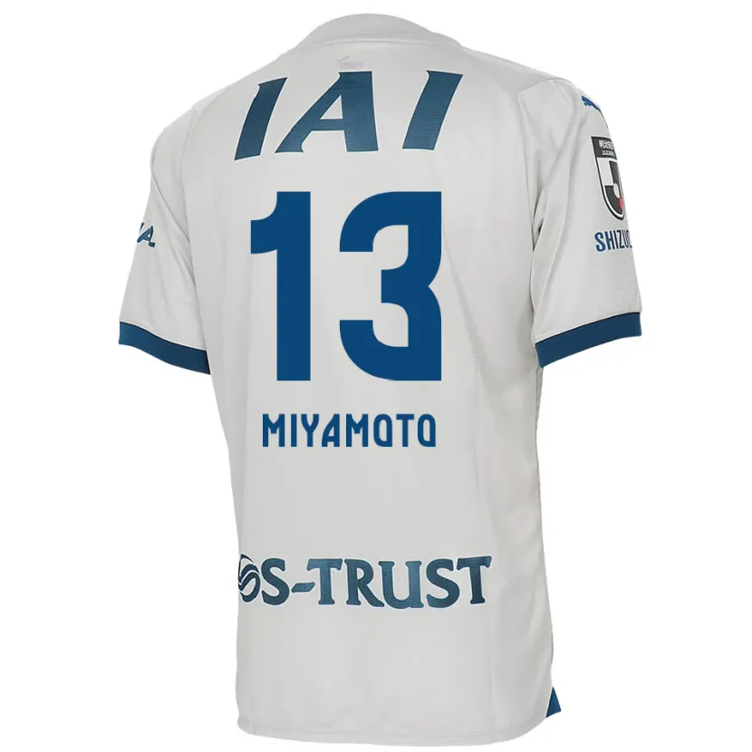 Danxen Men Kota Miyamoto #13 White Blue Away Jersey 2024/25 T-Shirt