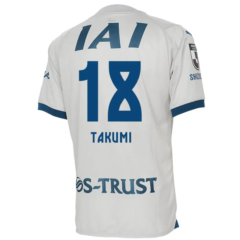 Danxen Men Takumi Kato #18 White Blue Away Jersey 2024/25 T-Shirt