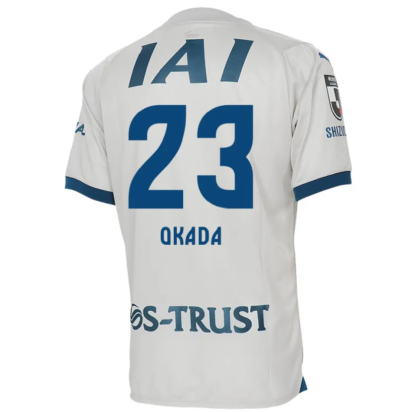 Danxen Men Shu Okada #23 White Blue Away Jersey 2024/25 T-Shirt