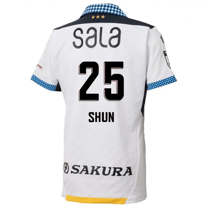 Danxen Men Shun Nakamura #25 White Black Away Jersey 2024/25 T-Shirt