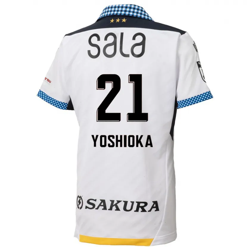 Danxen Men Kanta Yoshioka #21 White Black Away Jersey 2024/25 T-Shirt