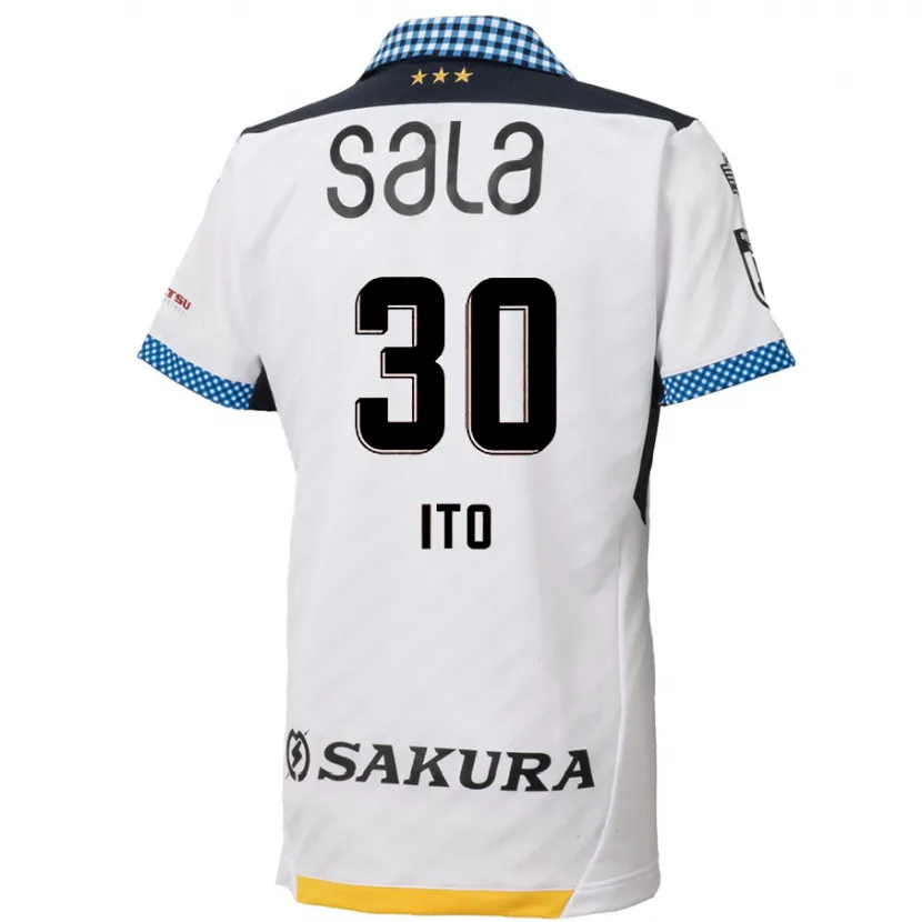 Danxen Men Chikara Ito #30 White Black Away Jersey 2024/25 T-Shirt