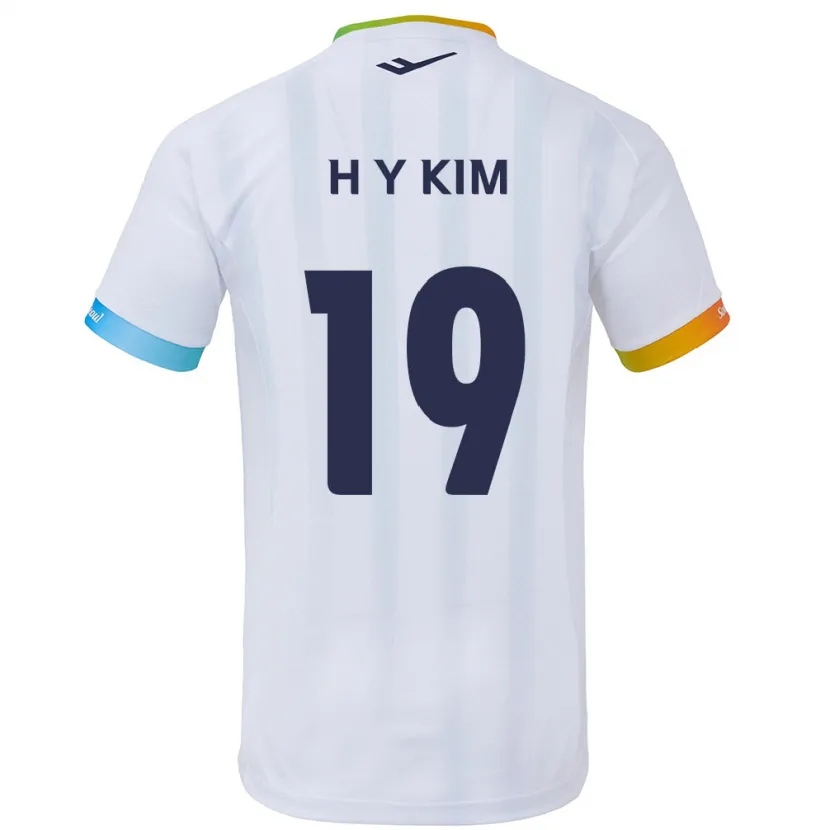 Danxen Men Yong-Hyuk Kim #19 White Blue Away Jersey 2024/25 T-Shirt