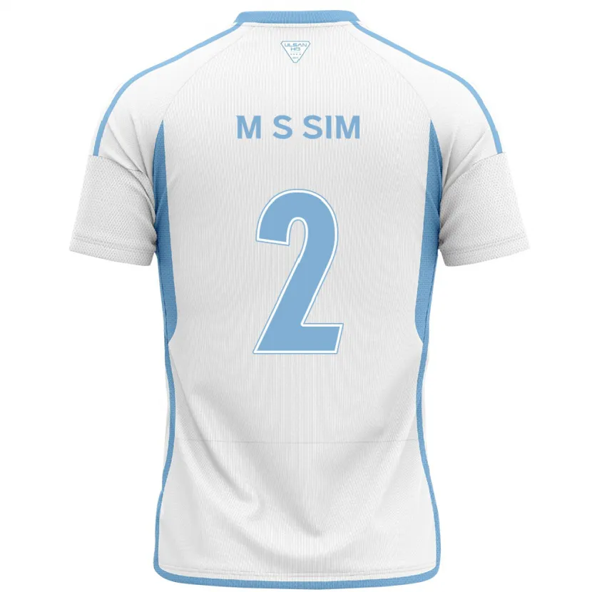 Danxen Men Sang-Min Sim #2 White Blue Away Jersey 2024/25 T-Shirt