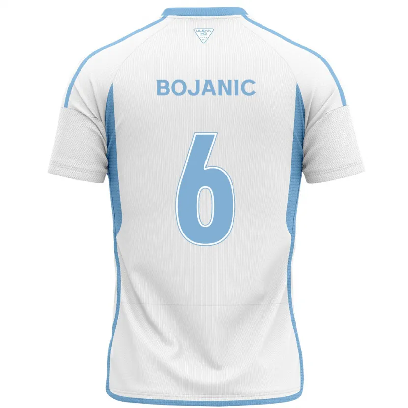 Danxen Men Darijan Bojanic #6 White Blue Away Jersey 2024/25 T-Shirt