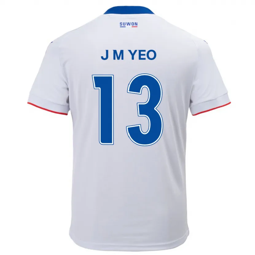 Danxen Men Min-Jun Yeo #13 White Blue Away Jersey 2024/25 T-Shirt