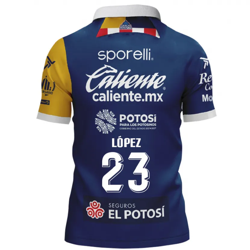 Danxen Men César López #23 Blue Yellow Away Jersey 2024/25 T-Shirt