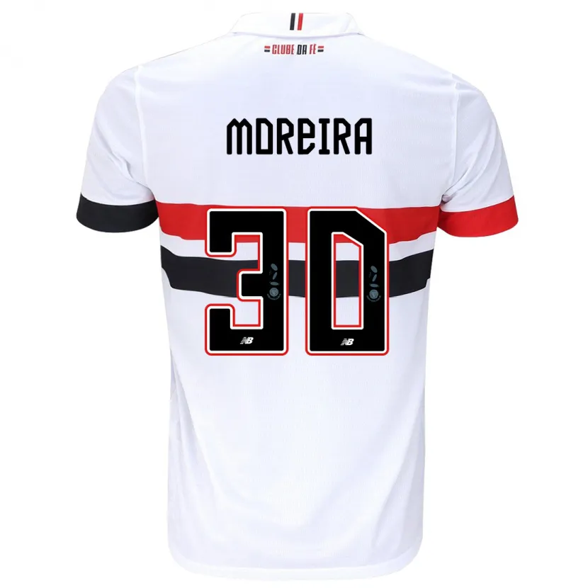 Danxen Women João Moreira #30 White Red Black Home Jersey 2024/25 T-Shirt