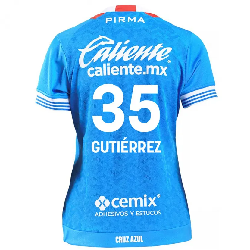 Danxen Women Luis Gutiérrez #35 Sky Blue Home Jersey 2024/25 T-Shirt