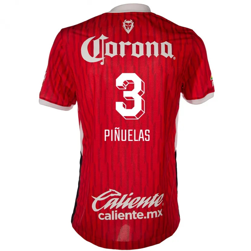 Danxen Women Fernando Piñuelas #3 Red White Home Jersey 2024/25 T-Shirt