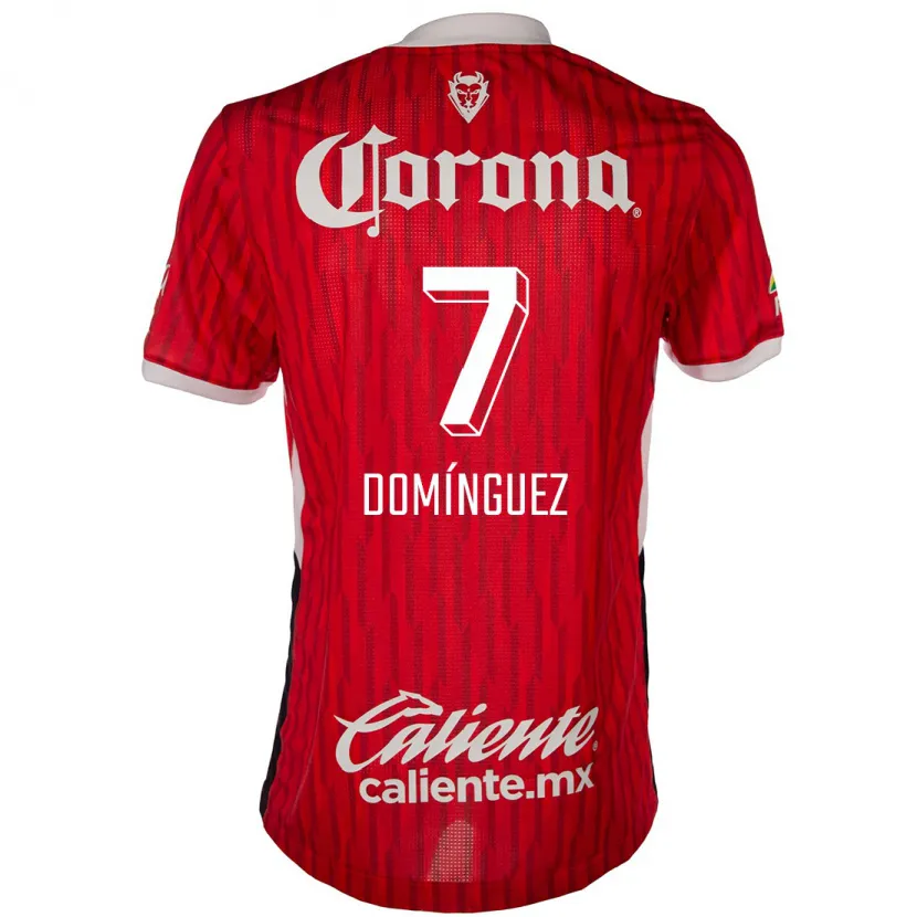 Danxen Women Juan Domínguez #7 Red White Home Jersey 2024/25 T-Shirt