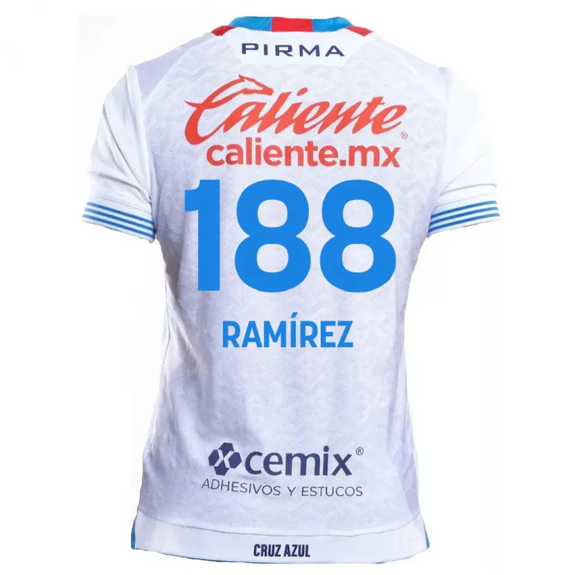 Danxen Women Diego Ramírez #188 White Blue Away Jersey 2024/25 T-Shirt