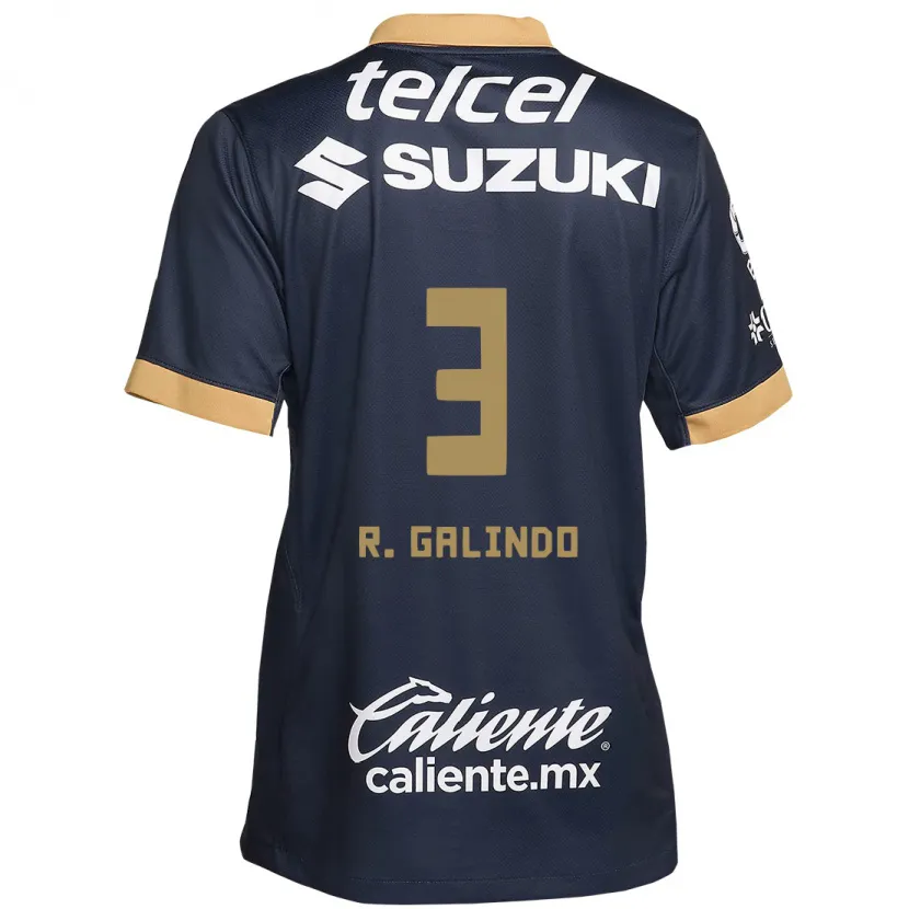 Danxen Women José Galindo #3 Obsidian Gold White Away Jersey 2024/25 T-Shirt