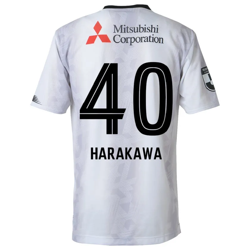 Danxen Women Riki Harakawa #40 White Black Away Jersey 2024/25 T-Shirt