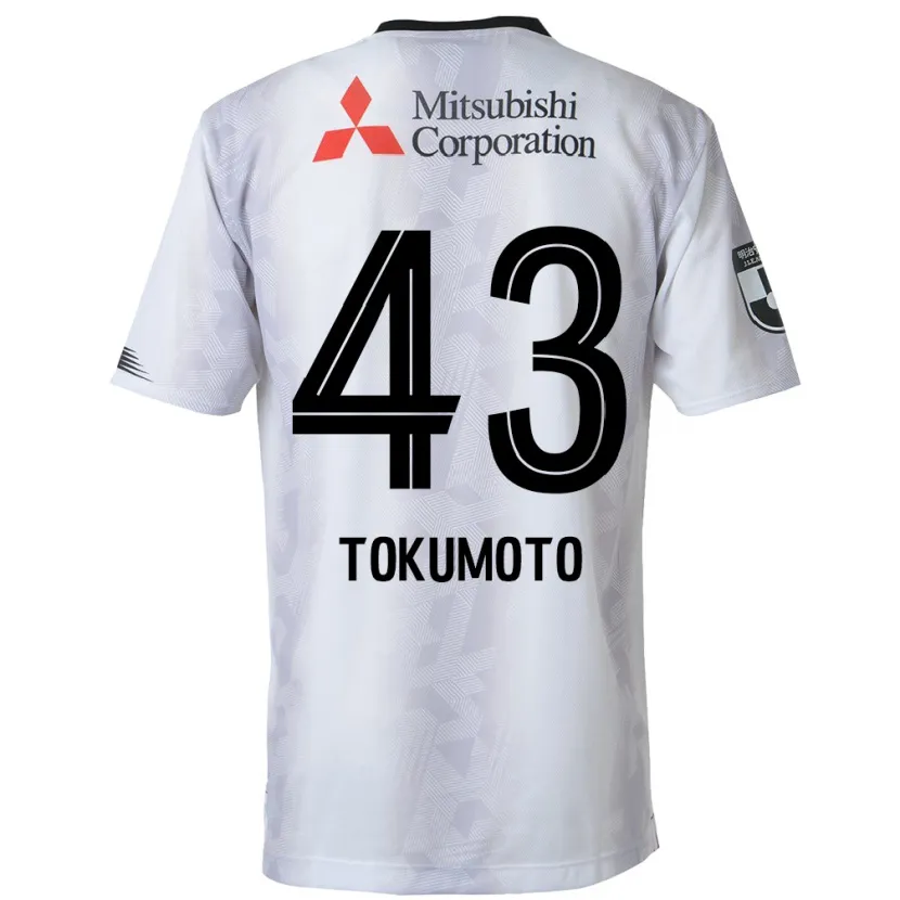 Danxen Women Shuhei Tokumoto #43 White Black Away Jersey 2024/25 T-Shirt