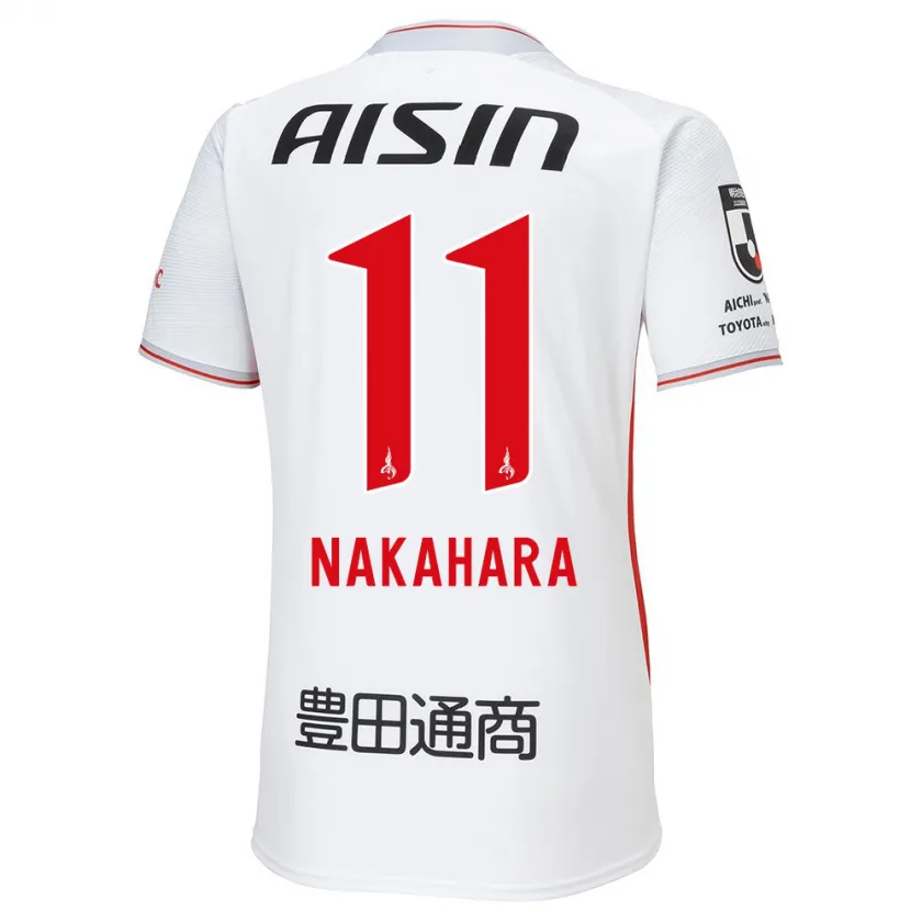 Danxen Women Sora Nakahara #11 White Yellow Red Away Jersey 2024/25 T-Shirt