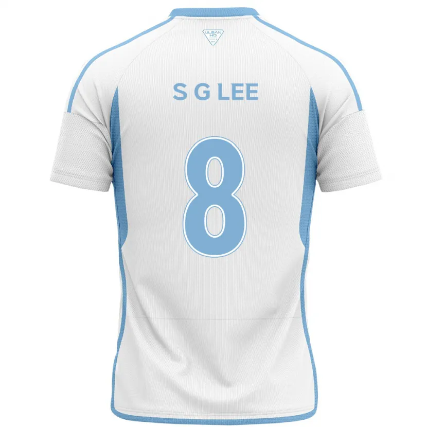 Danxen Women Gyu-Sung Lee #8 White Blue Away Jersey 2024/25 T-Shirt