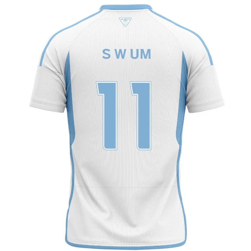 Danxen Women Won-Sang Um #11 White Blue Away Jersey 2024/25 T-Shirt