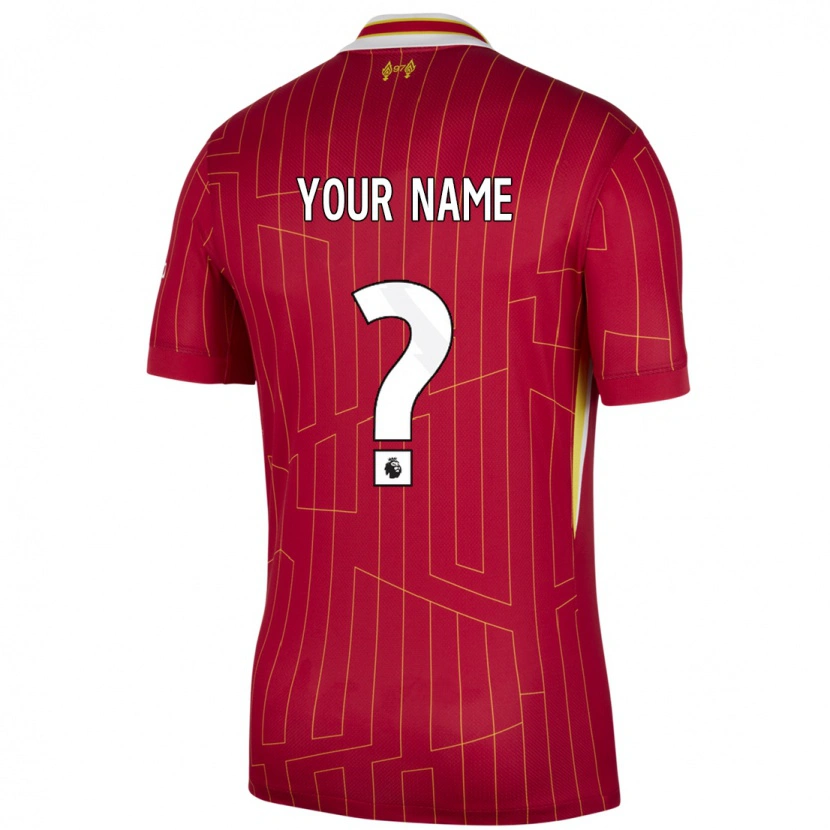 Danxen Kid Your Name #0 Red Yellow White Home Jersey 2024/25 T-Shirt